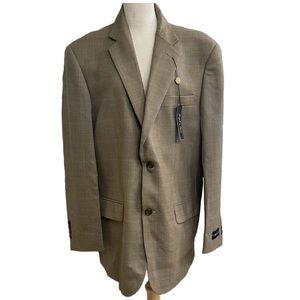 Joseph & Feiss Gold‎ Two Button Navy Blazer Wool Sport Coat Jacket Sz 42 NEW